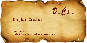 Dajka Csaba névjegykártya