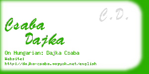 csaba dajka business card